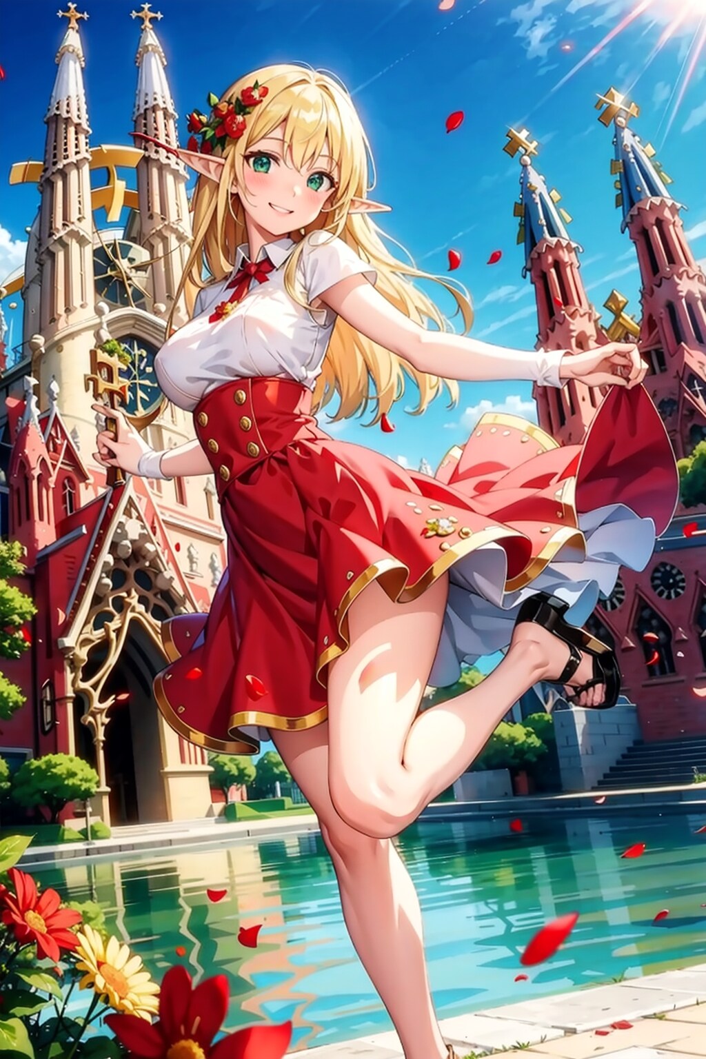 フラメンコを踊るエルフの若奥様