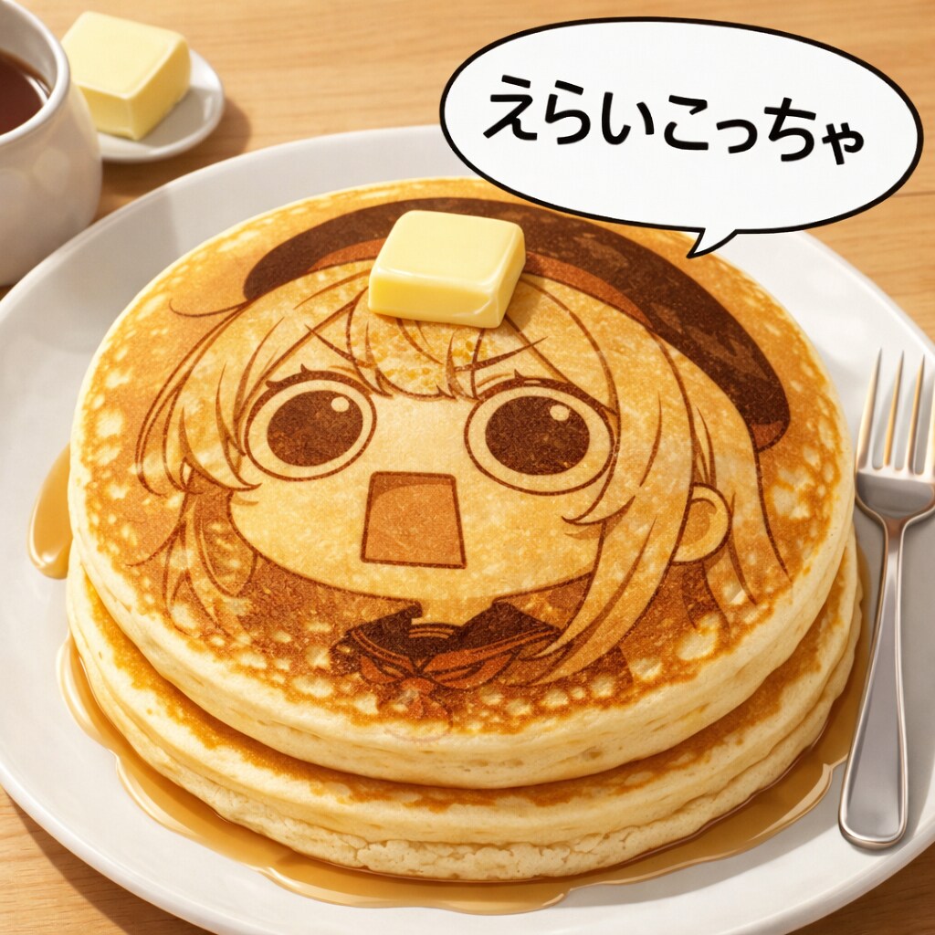 えらいこっちゃ嬢のホットケーキ
