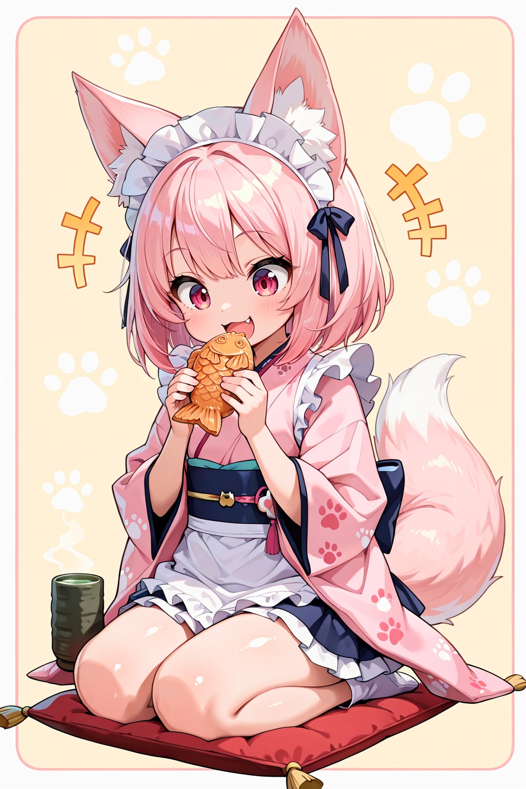 【企画支援】和風喫茶衣装と和菓子