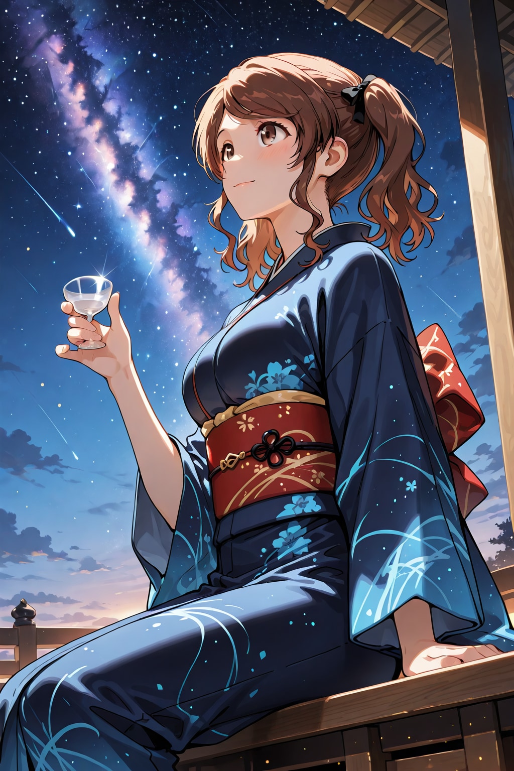 星空を肴に