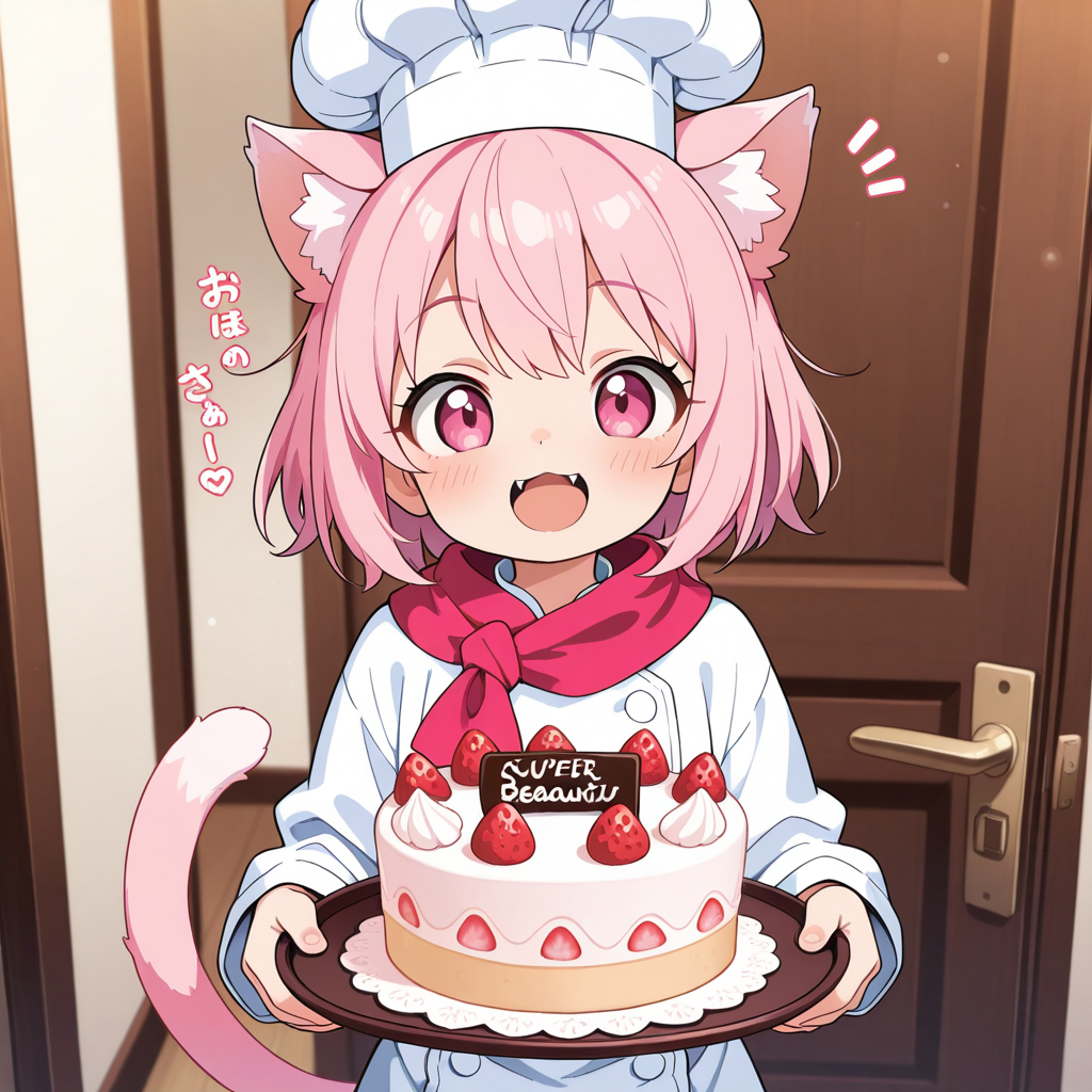 やよいちゃんに誕生日ケーキを届けに来たうちのねこちゃん
