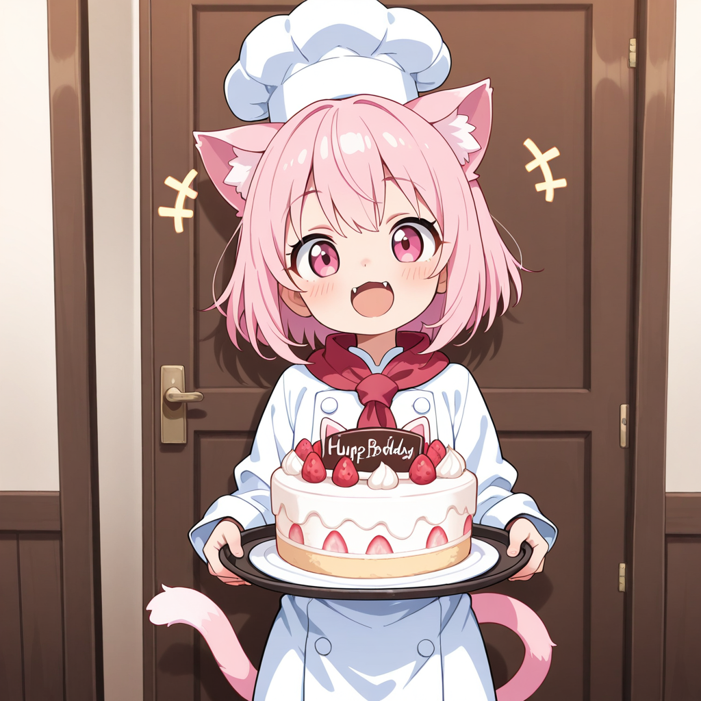 やよいちゃんに誕生日ケーキを届けに来たうちのねこちゃん
