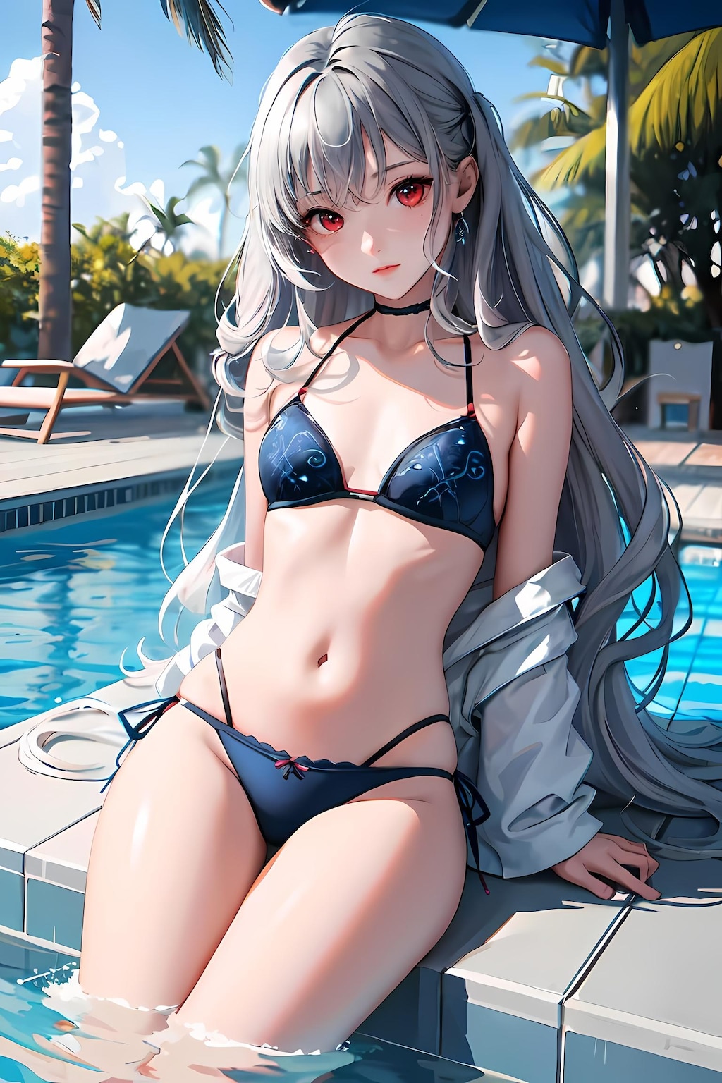 貧乳ビキニ少女