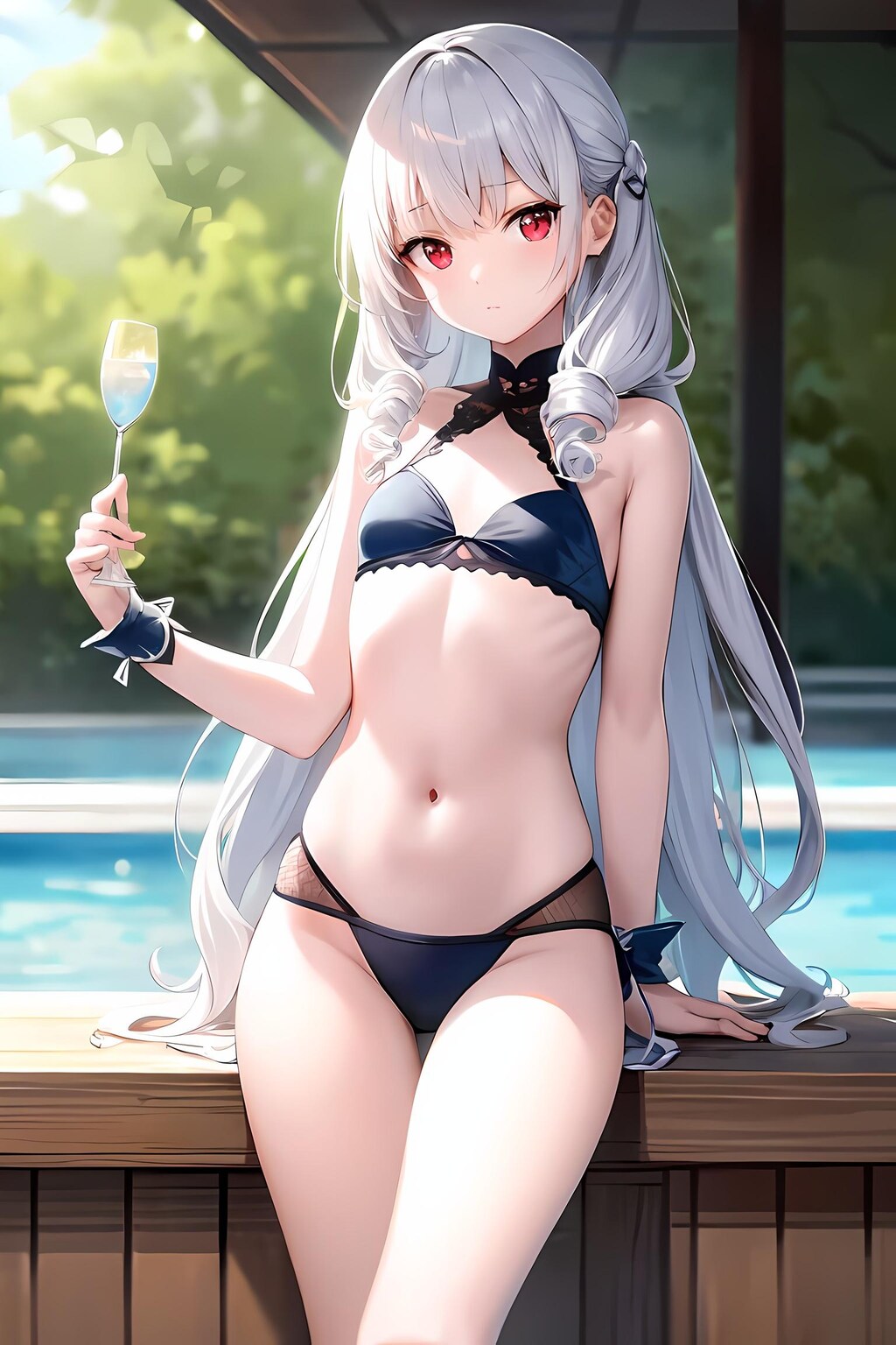 貧乳ビキニ少女