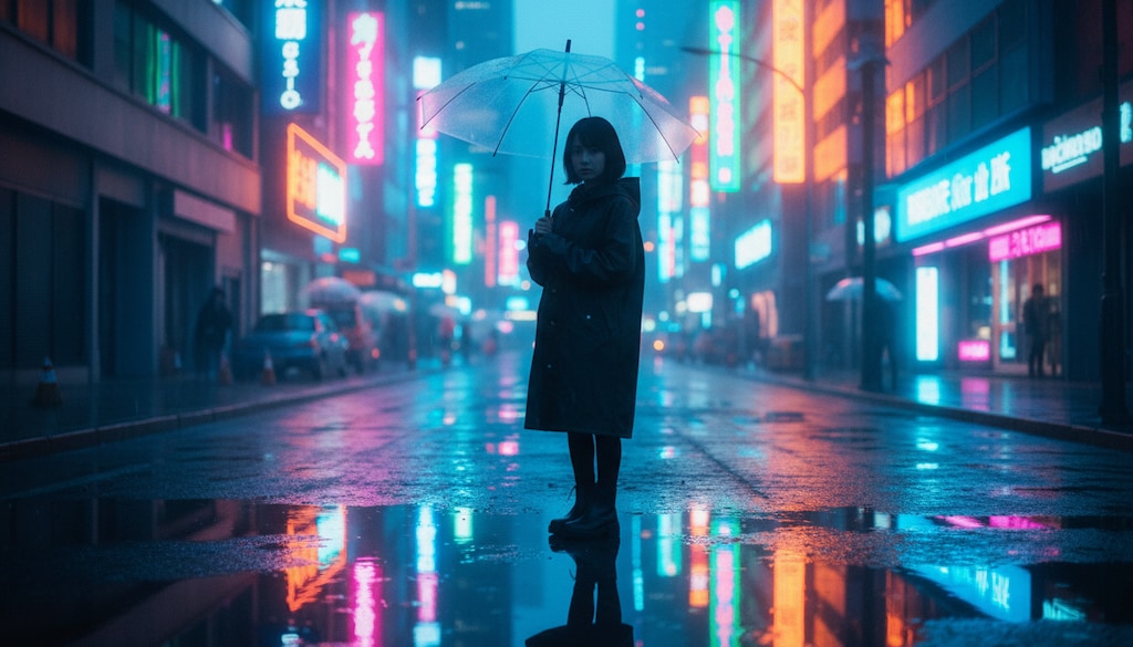 雨上がりの鏡