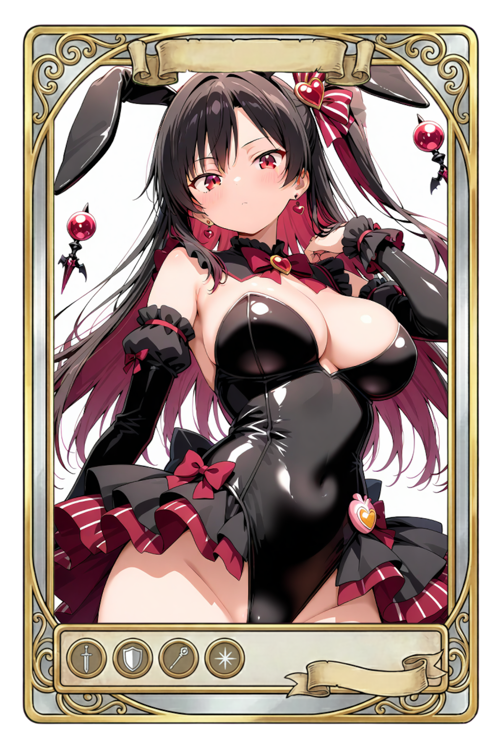 トレーディングカード（魔法少女と悪の女幹部）