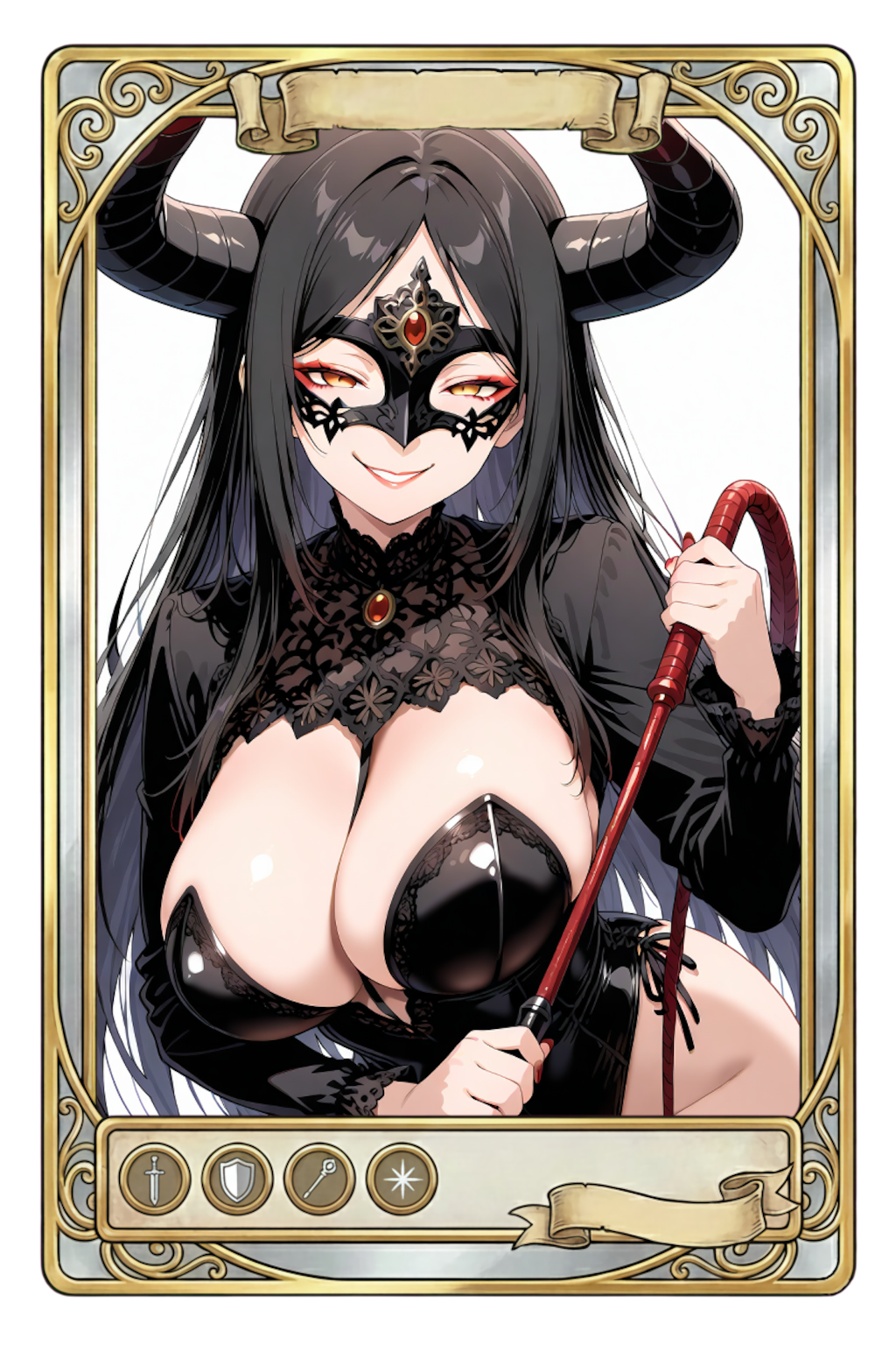 トレーディングカード（魔法少女と悪の女幹部）