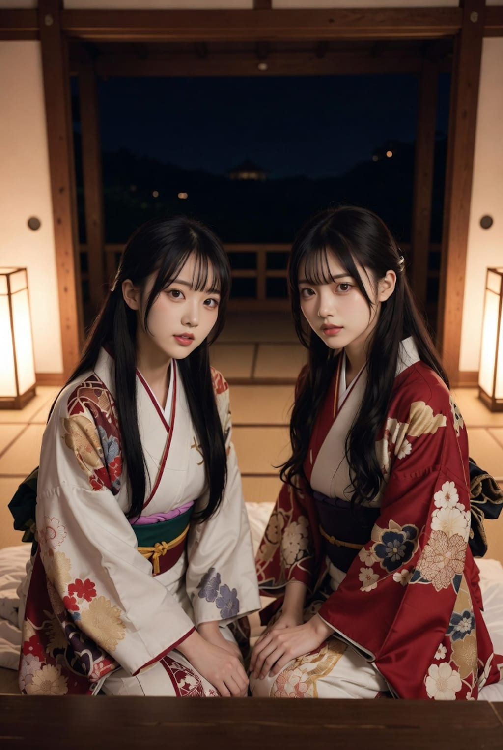 着物美人双子姉妹