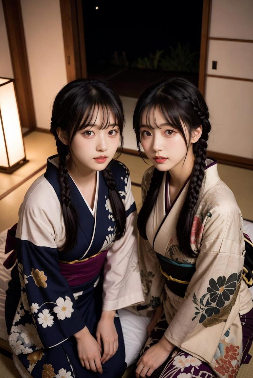 着物美人双子姉妹