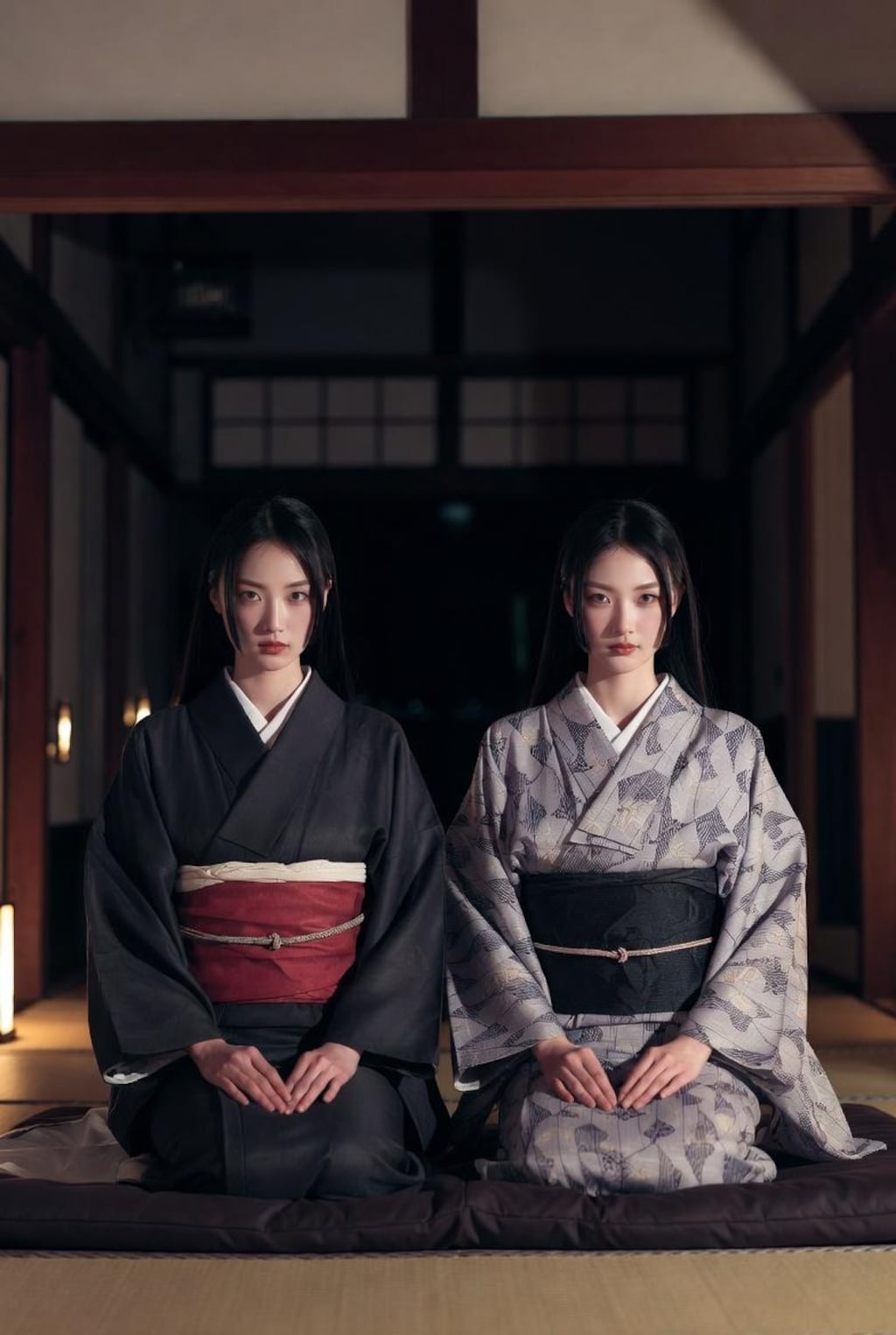 着物美人双子姉妹