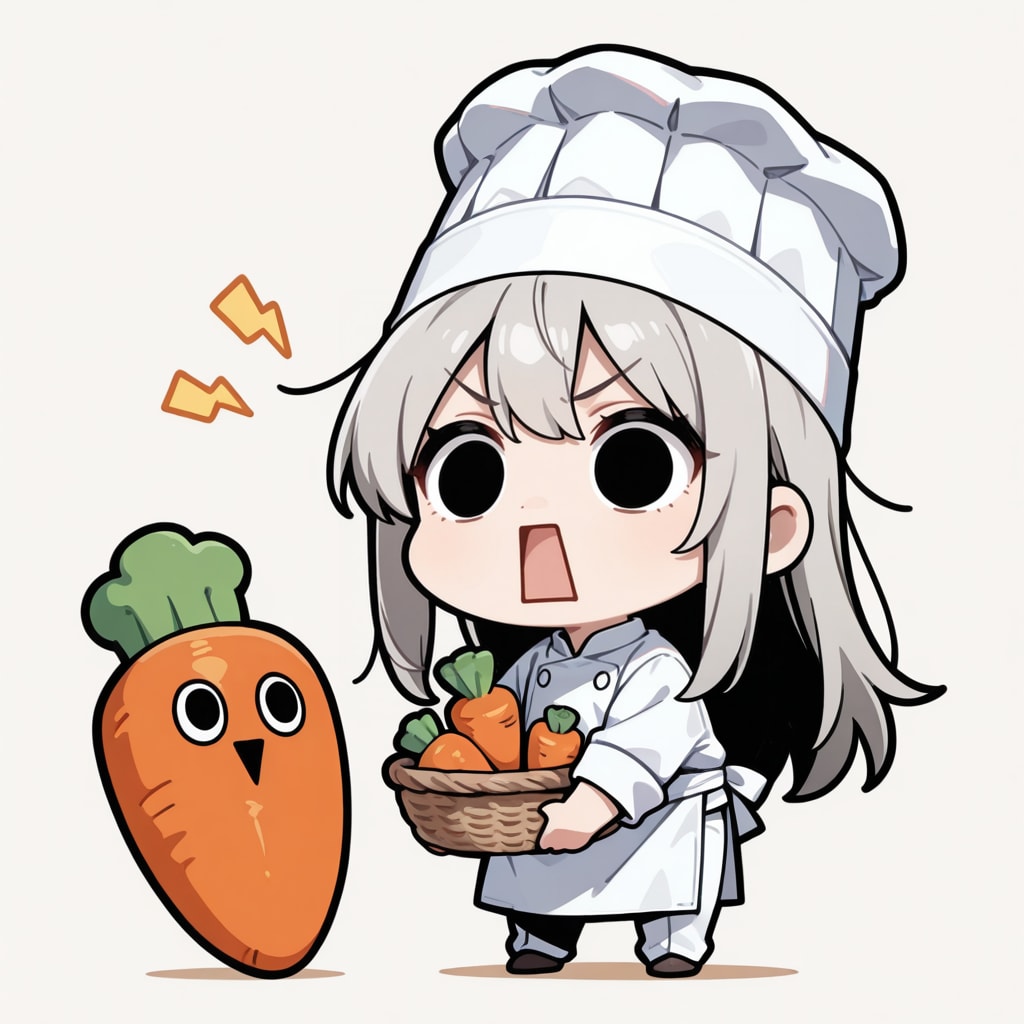 人参を準備するえらいこっちゃ嬢