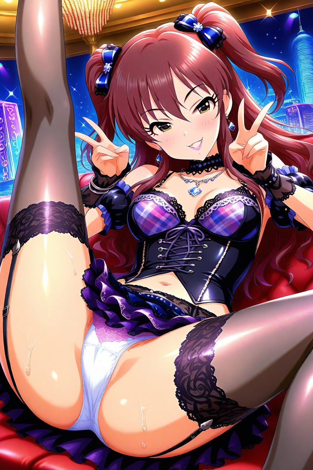 豪華な部屋でアイドルと過ごす
