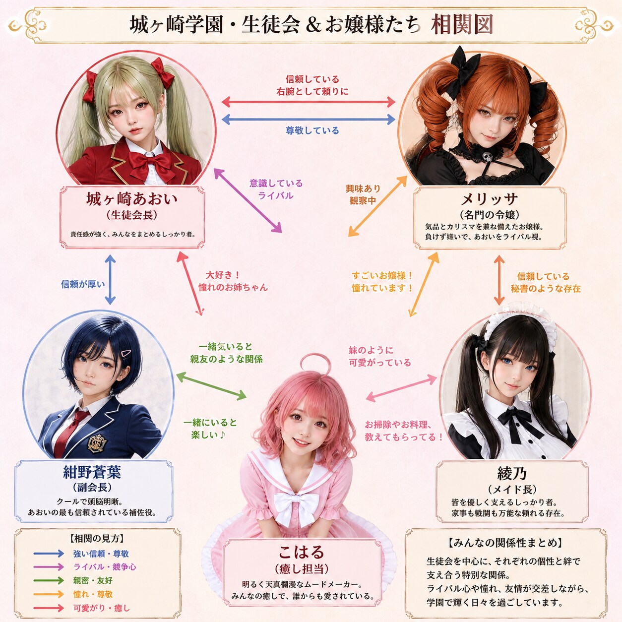 ウチの娘の学園ドラマ相関図