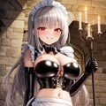銀髪ロングドSボンデージメイド様ロウソクでおもてなしHolara 3枚目