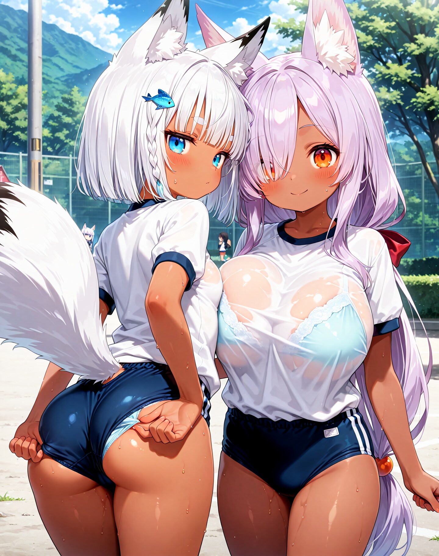 汗だくブルマ狐娘