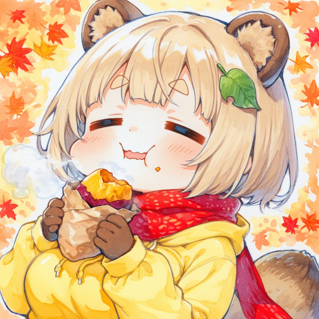 はふはふ、もぐもぐ...