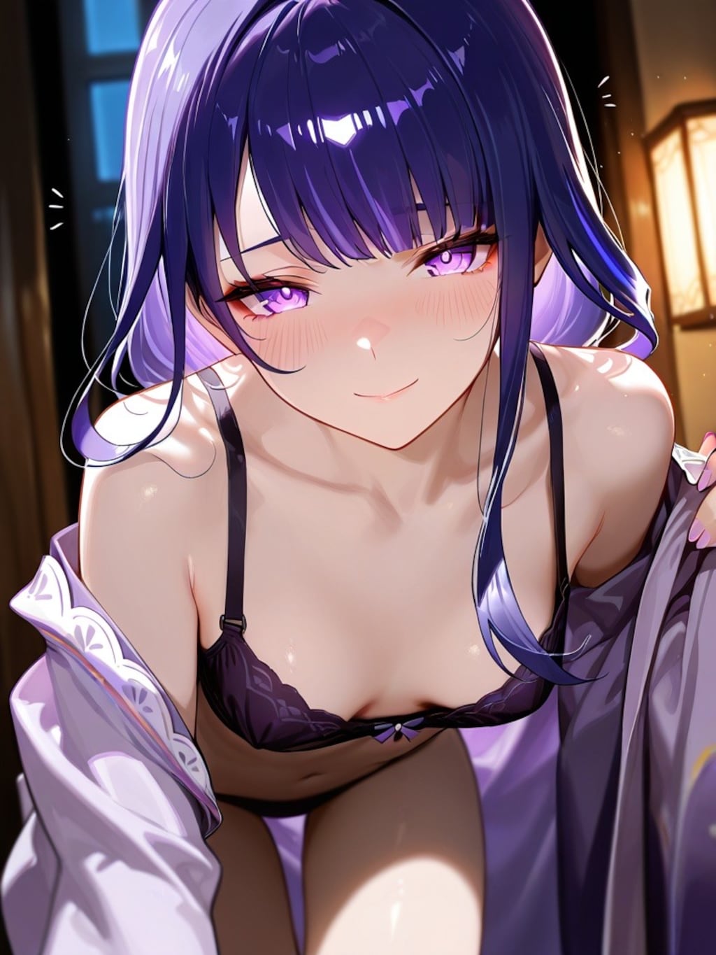 (雷電③)ちっぱいブラ×口淫