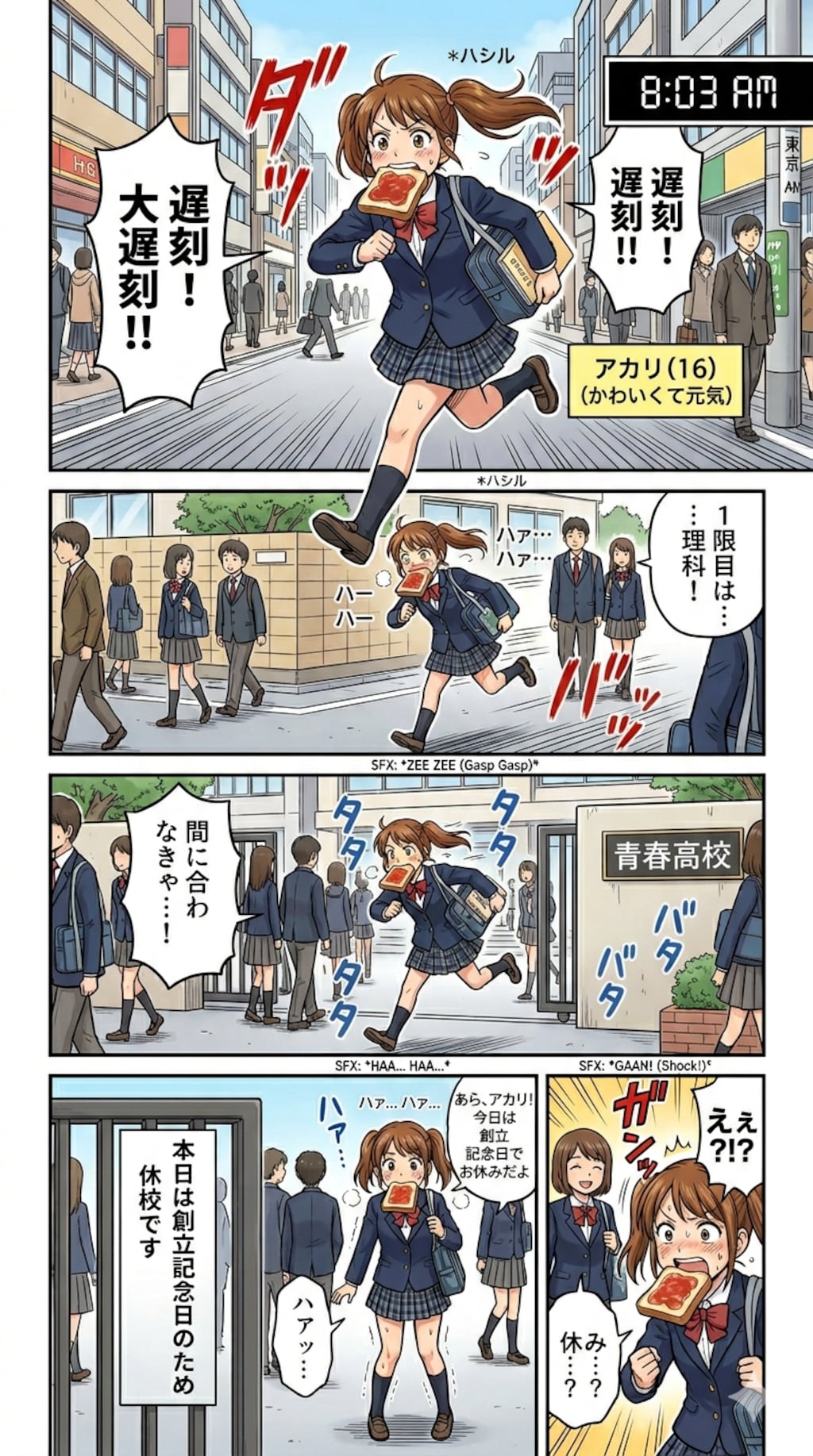 遅刻、遅刻〜
