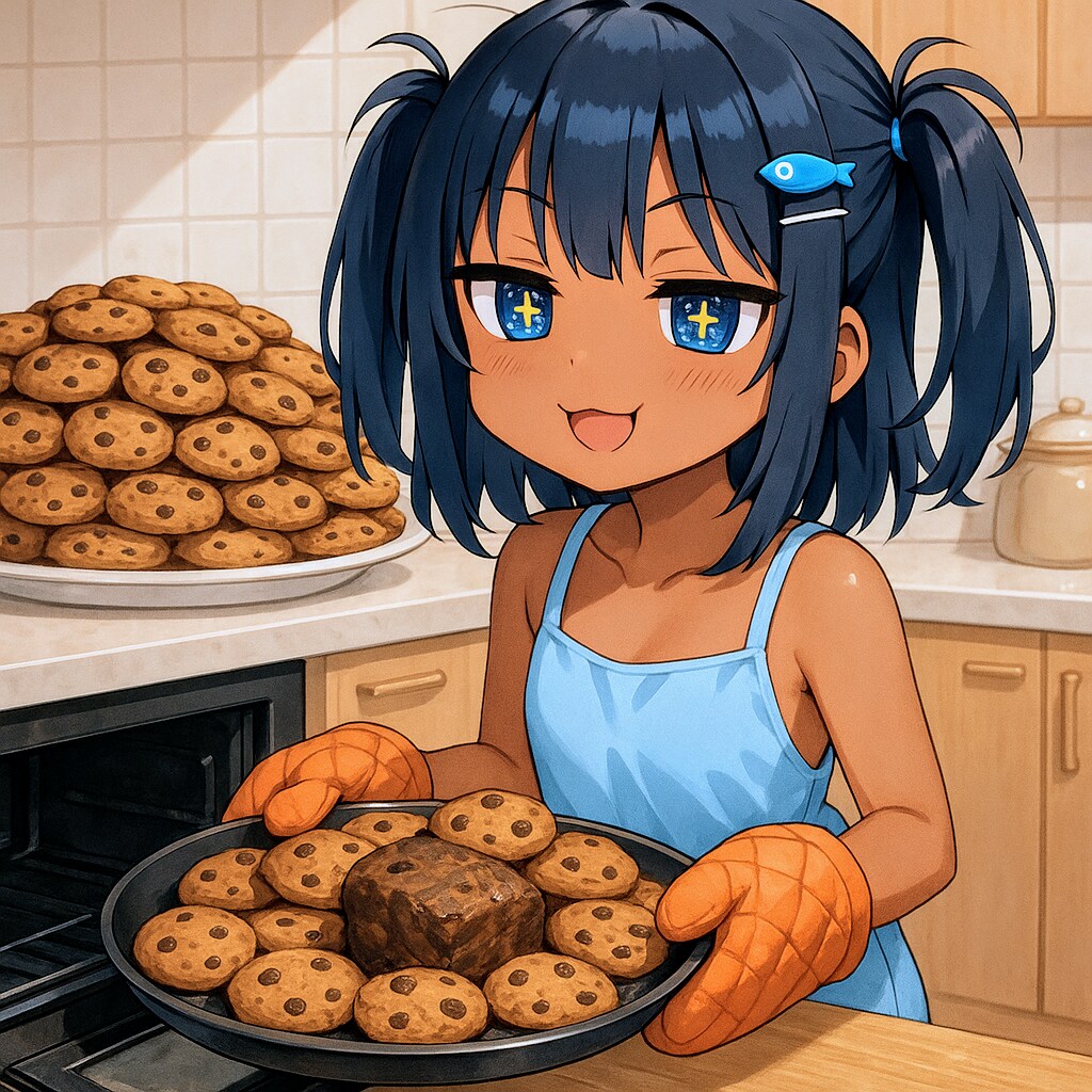 クッキーをいっぱい作ったこなつちゃん