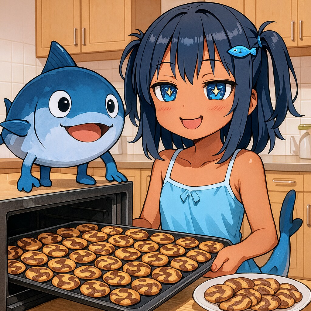 クッキーをいっぱい作ったこなつちゃん