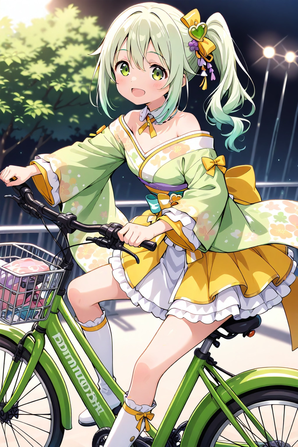 自転車に乗る 喜緑ちゃん