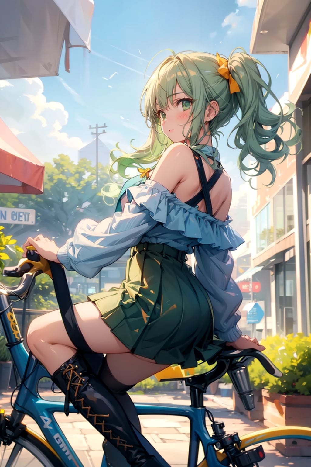 自転車に乗る 喜緑ちゃん