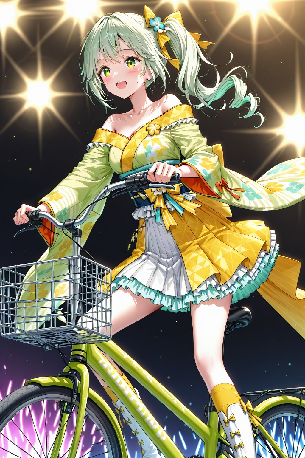 自転車に乗る 喜緑ちゃん