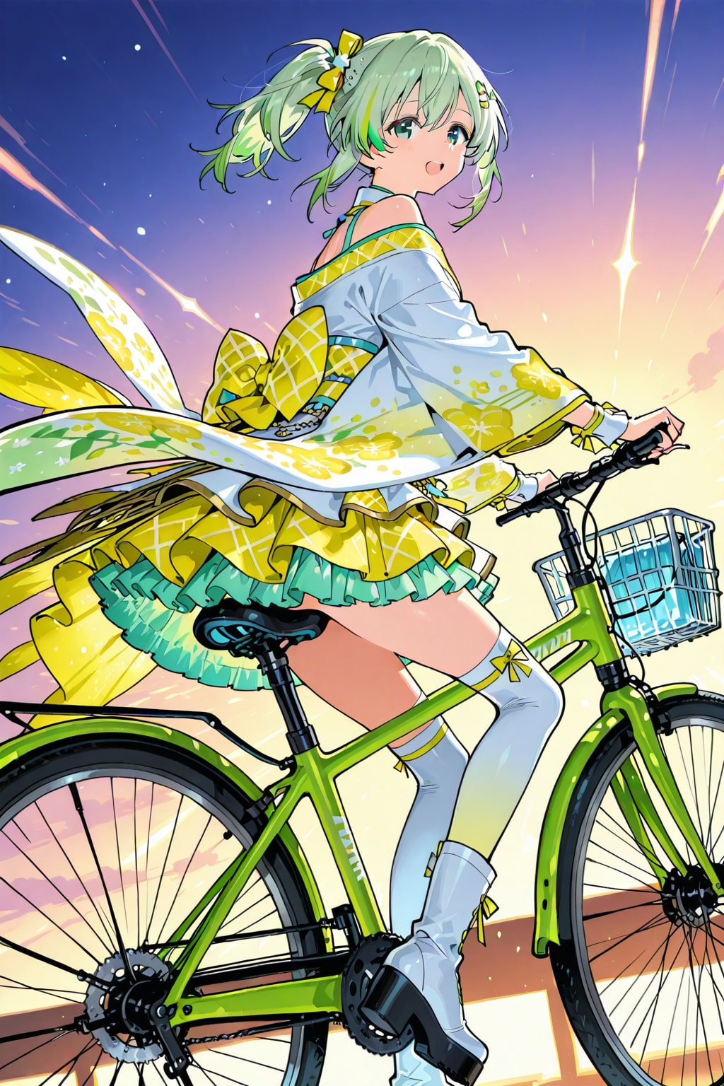 自転車に乗る 喜緑ちゃん