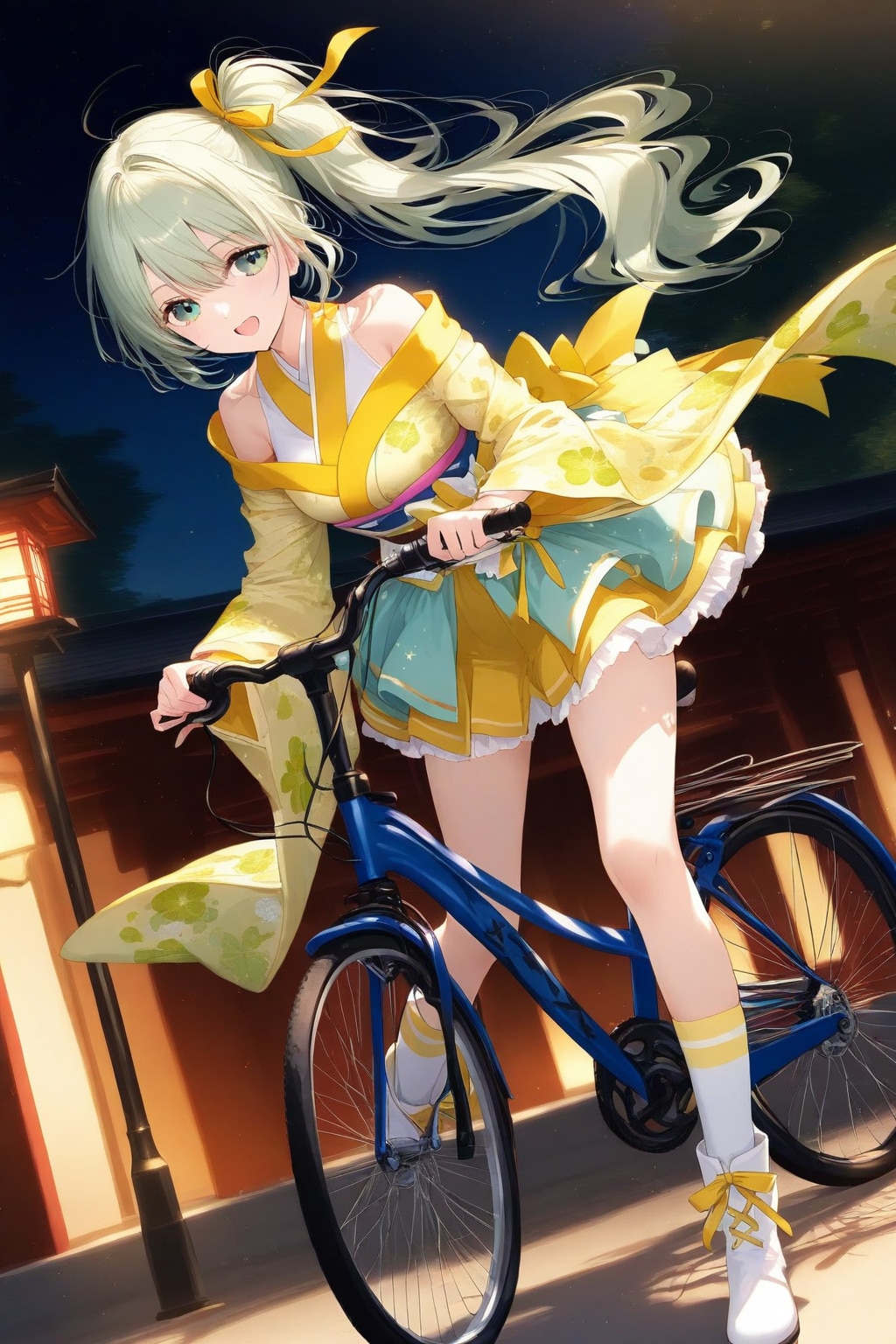 自転車に乗る 喜緑ちゃん