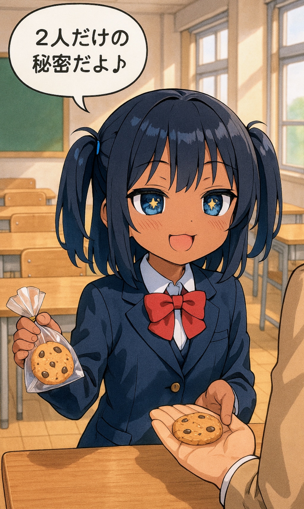 クッキーを配るこなつちゃん