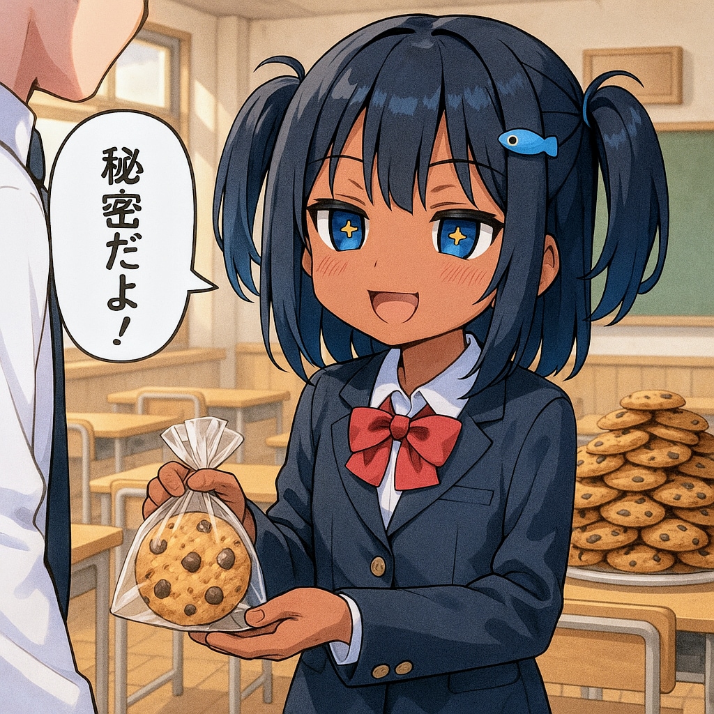 クッキーを配るこなつちゃん