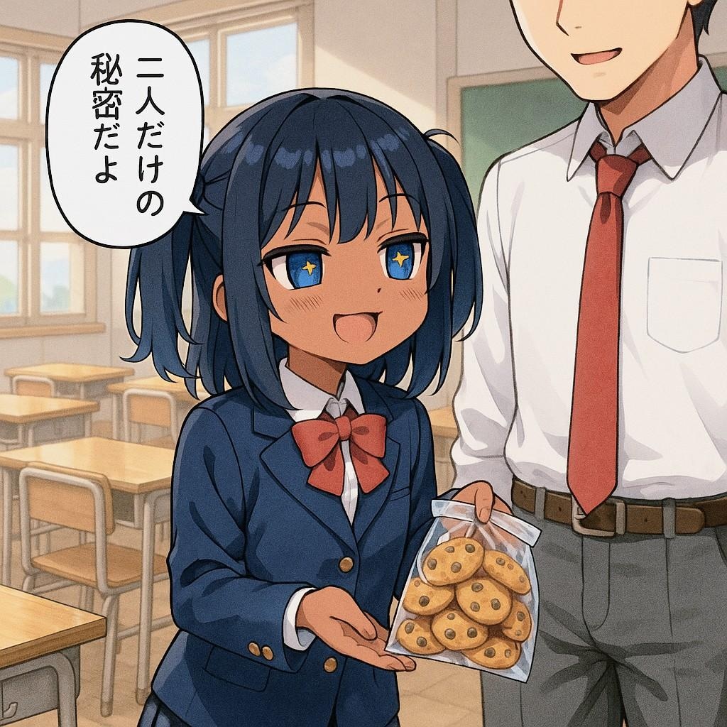 クッキーを配るこなつちゃん