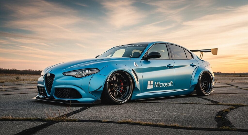 マイクロソフトアルファロメオジュリアのドリ車