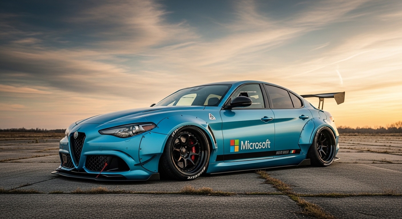 マイクロソフトアルファロメオジュリアのドリ車 | の人気AIイラスト・グラビア