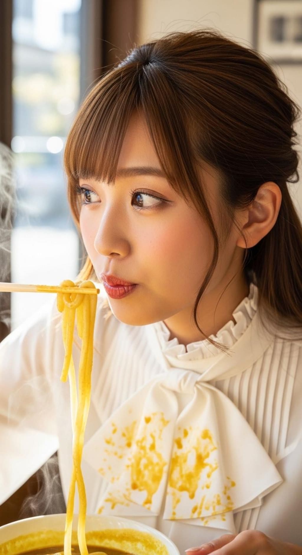 お姉様のカレーうどん《白服お汚れ》