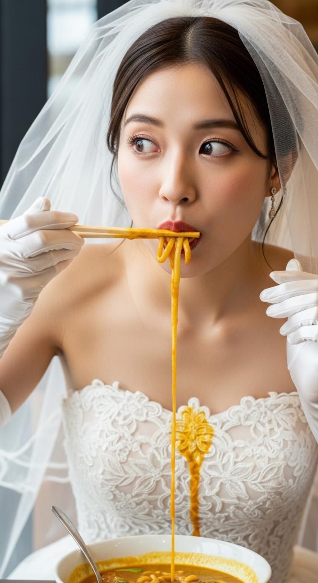 お姉様のカレーうどん《白服お汚れ》