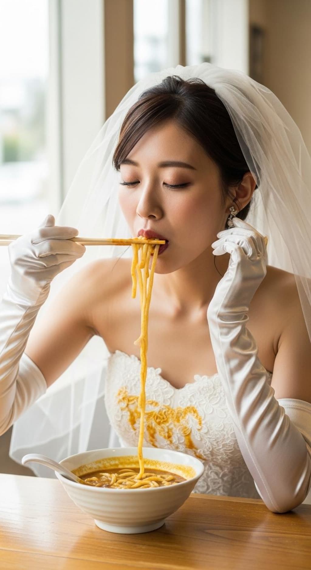 お姉様のカレーうどん《白服お汚れ》