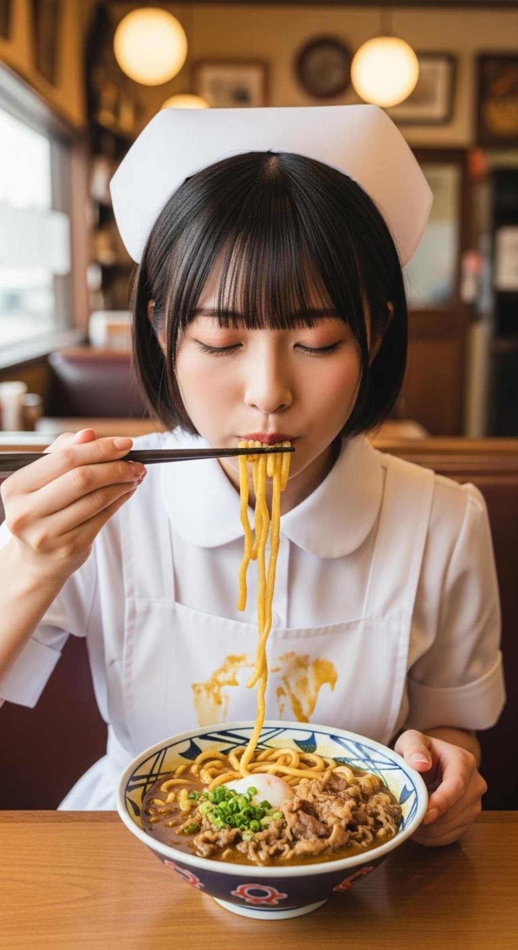 お姉様のカレーうどん《白服お汚れ》