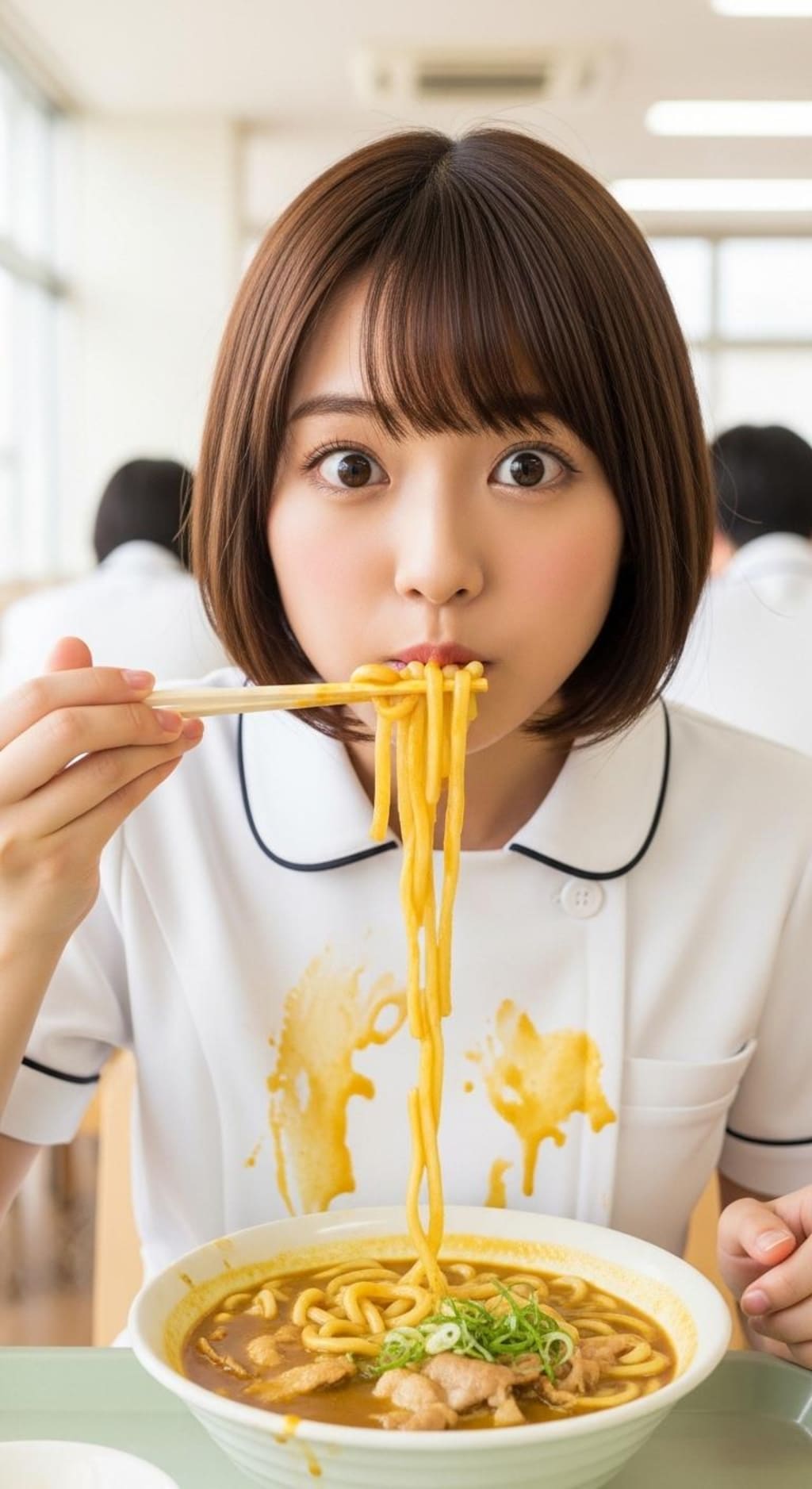 お姉様のカレーうどん《白服お汚れ》