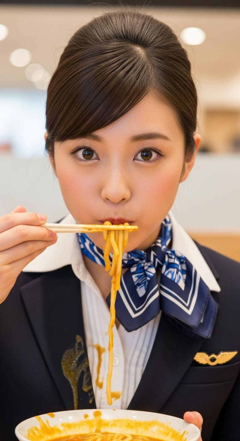 お姉様のカレーうどん《白服お汚れ》