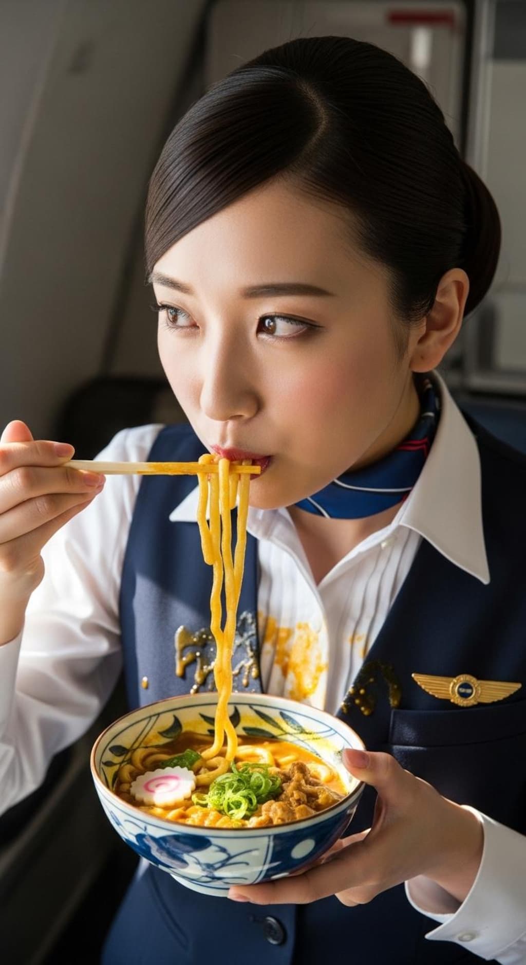 お姉様のカレーうどん《白服お汚れ》