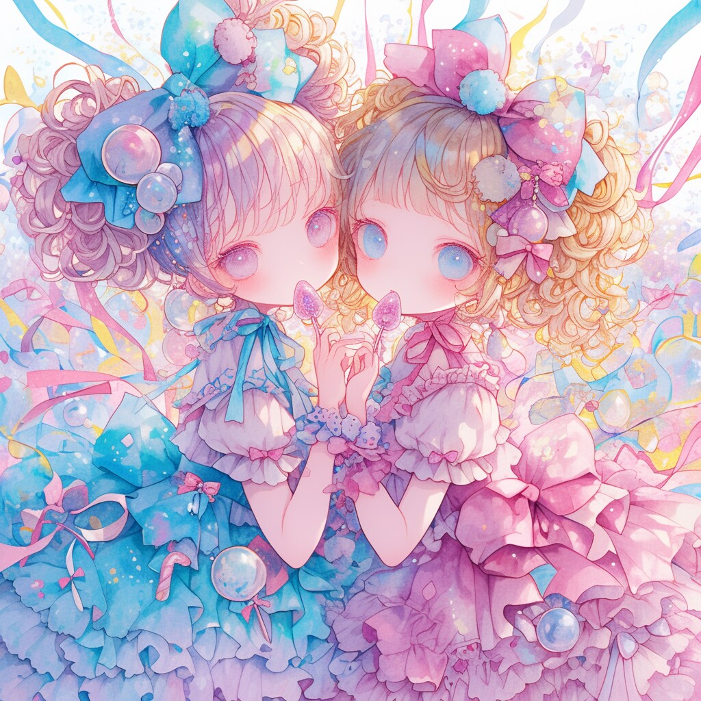 仲良くお菓子食べるの❤