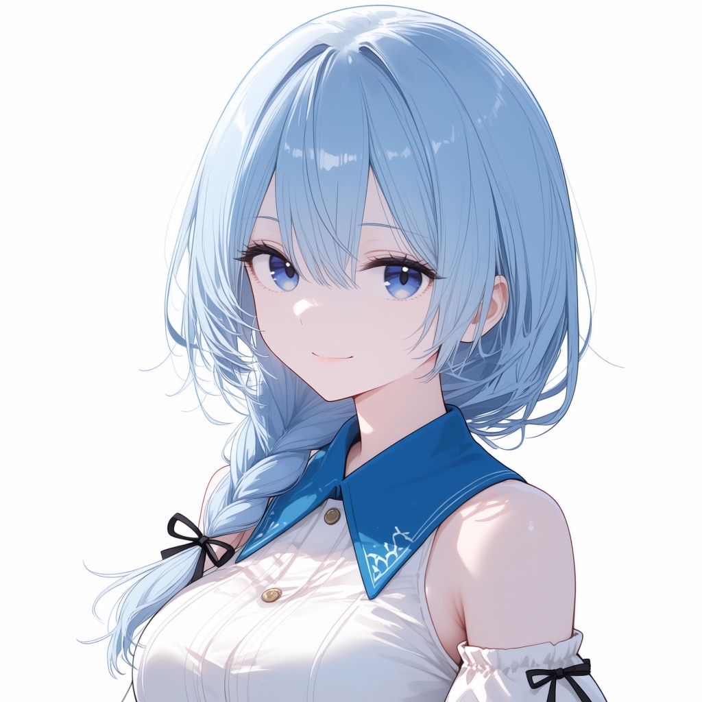 蒼い髪の女の子