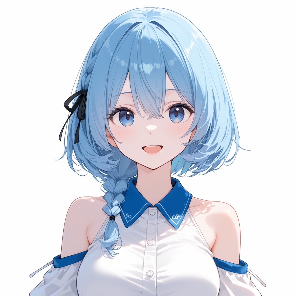 蒼い髪の女の子