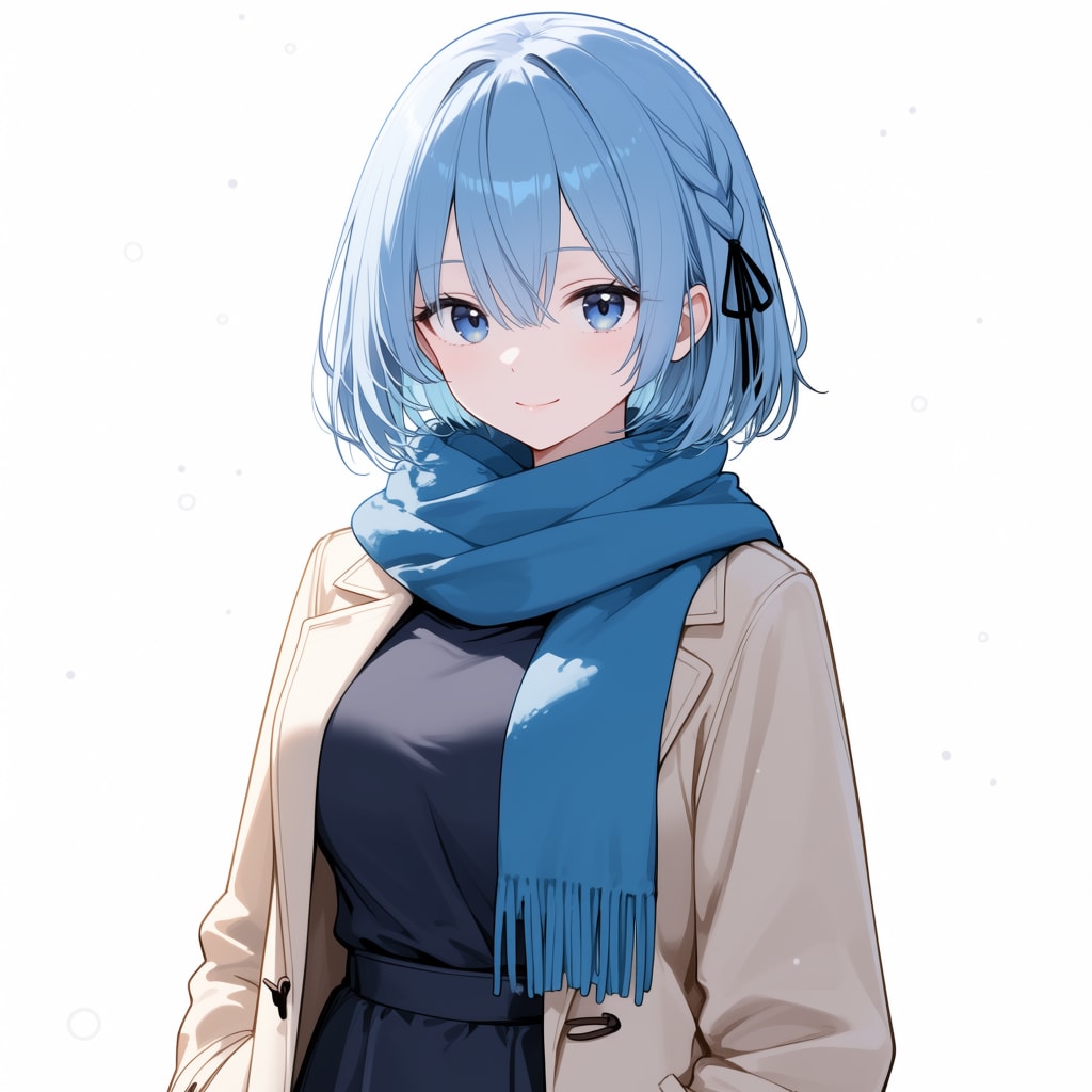 蒼い髪の女の子