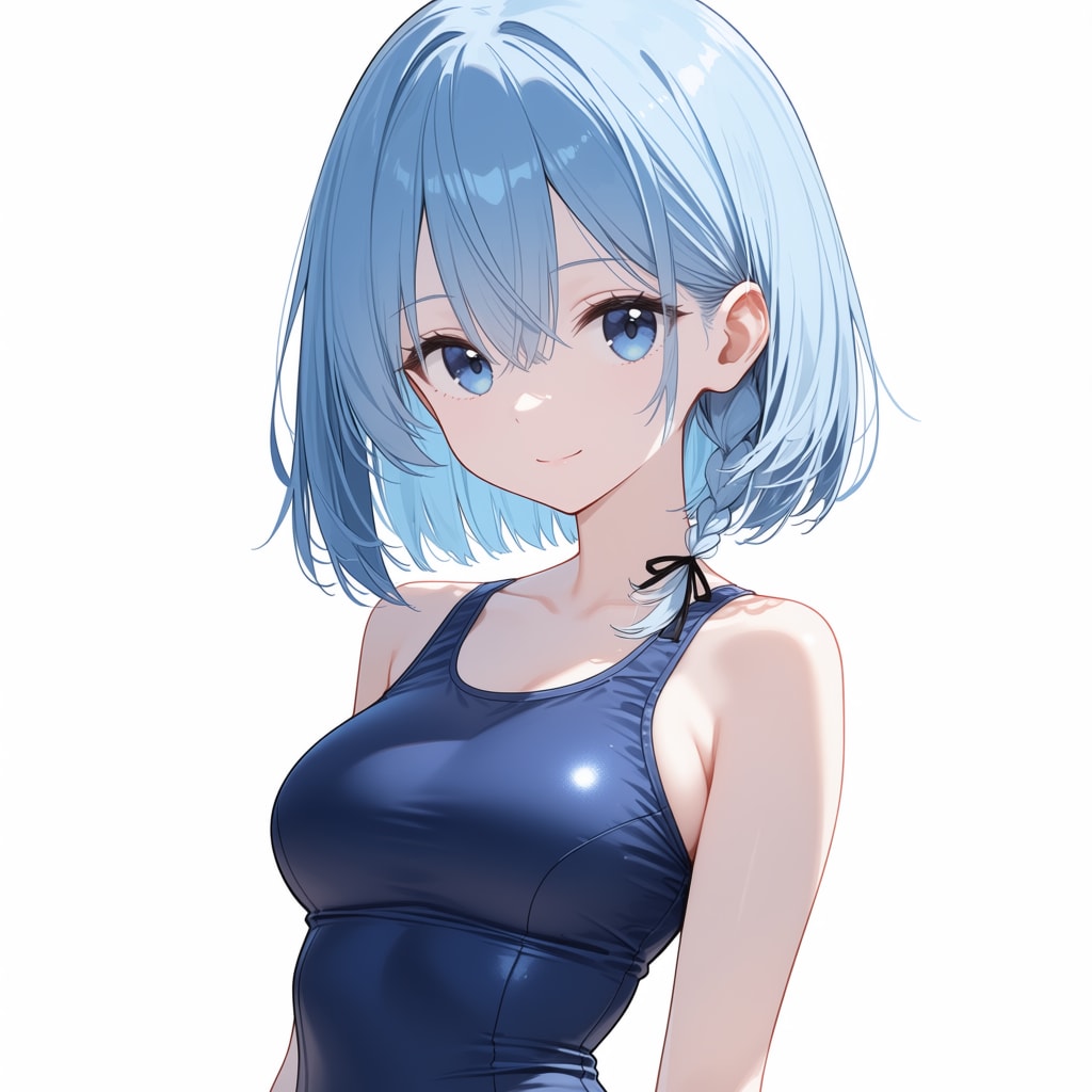 蒼い髪の女の子