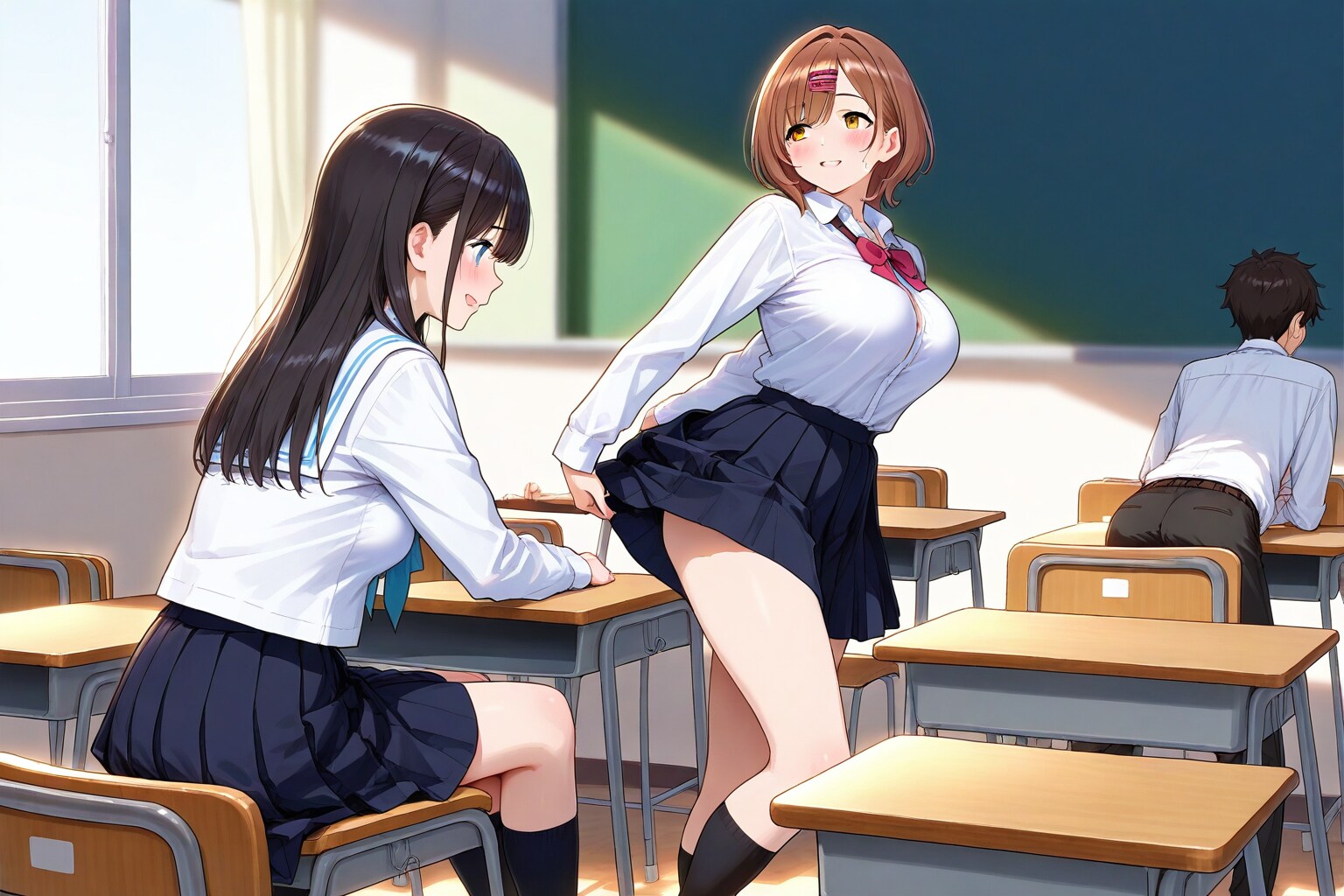 スカートめくり