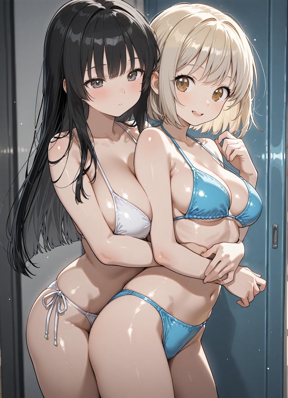 じゃれあう二人