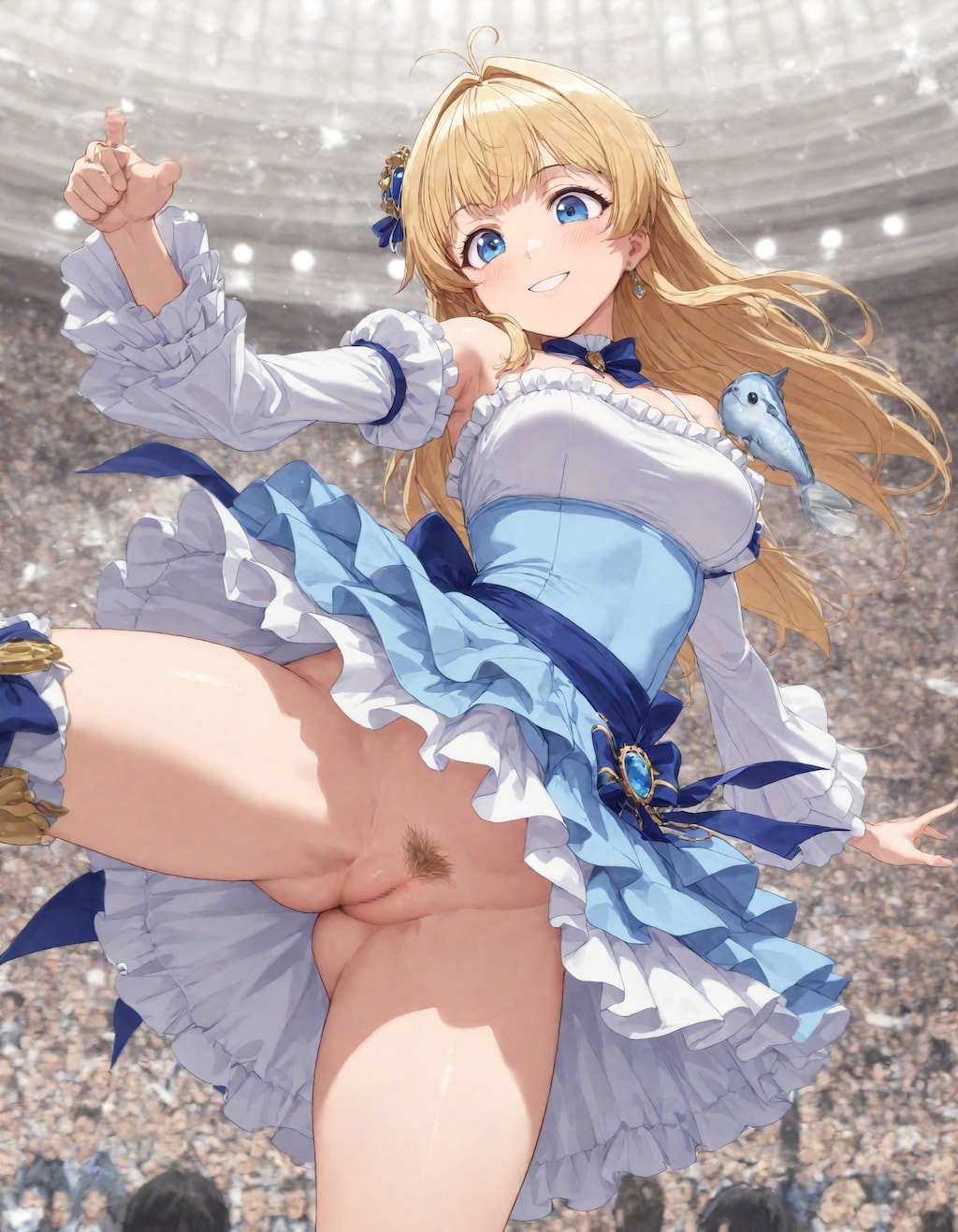 ステージでパンツを履き忘れたマリア・アンノバッジ―