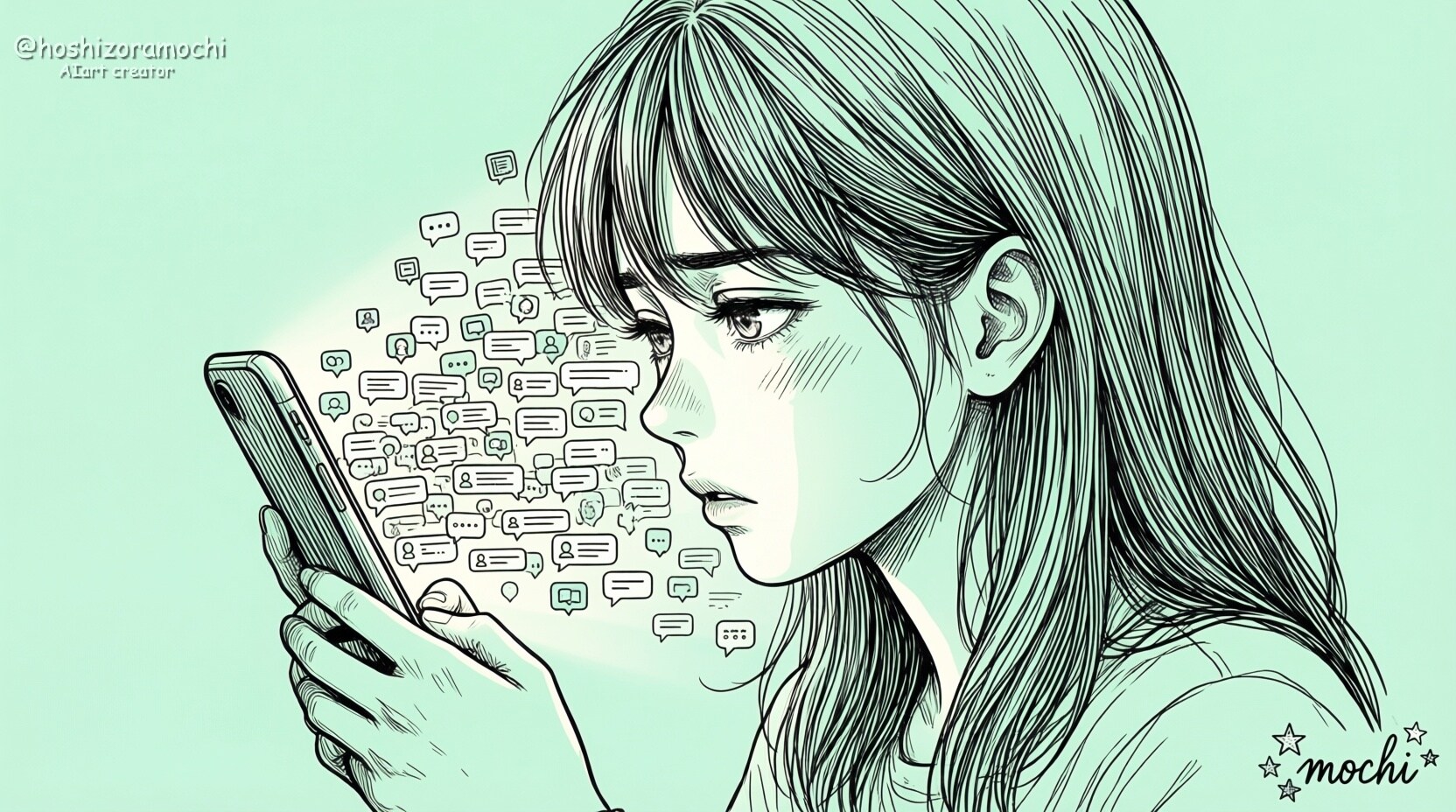 心の中では悲鳴をあげてた📱 | の人気AIイラスト・グラビア